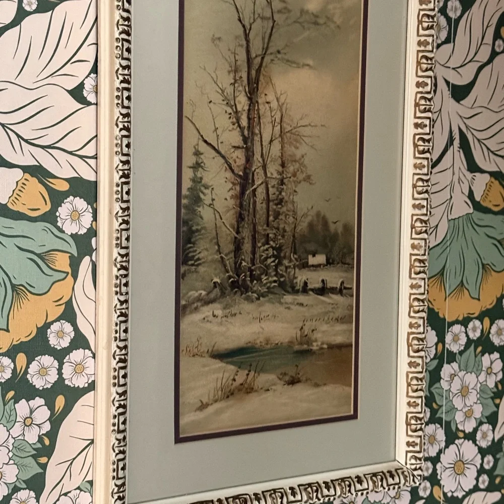 For my Winter Girlies:  vintage Landscape Framed Wall Art (frames are insane)